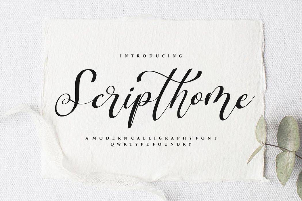 Scripthome Font sample