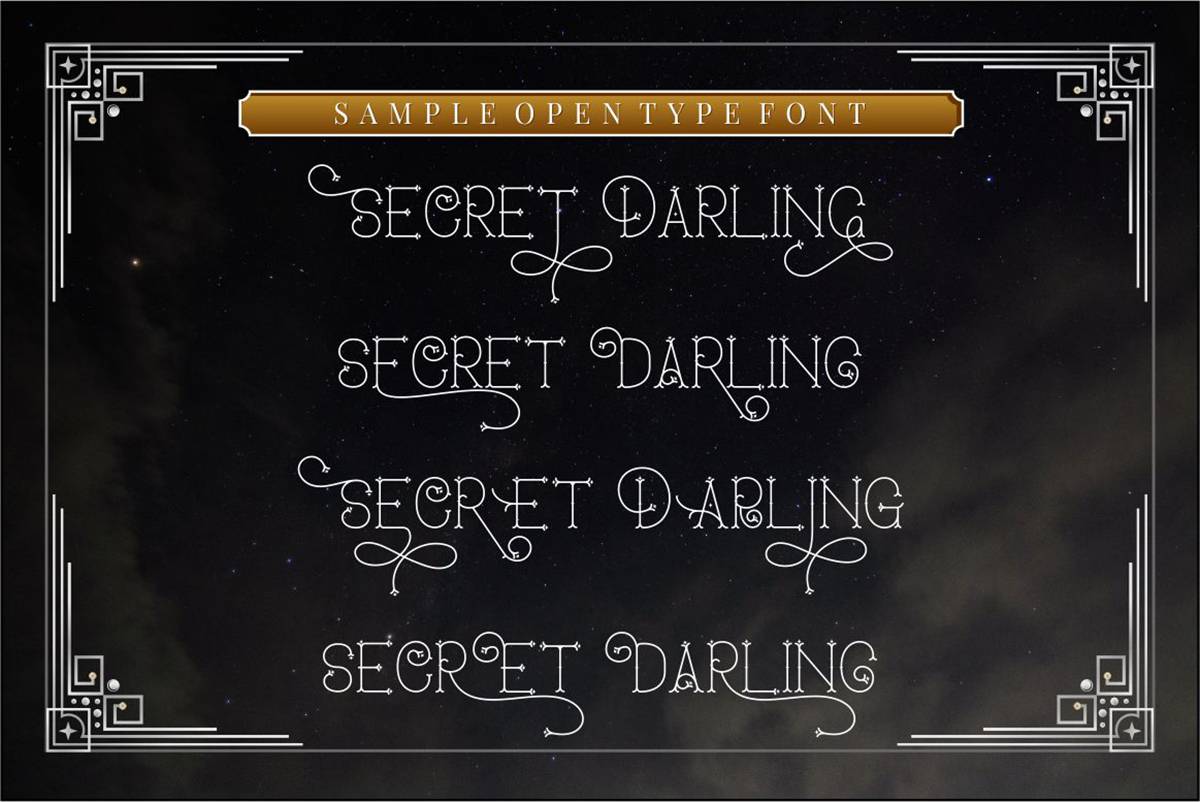 Secret Darling Font sample
