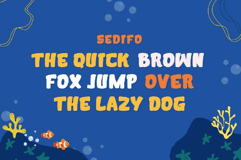 Sedifo Font sample