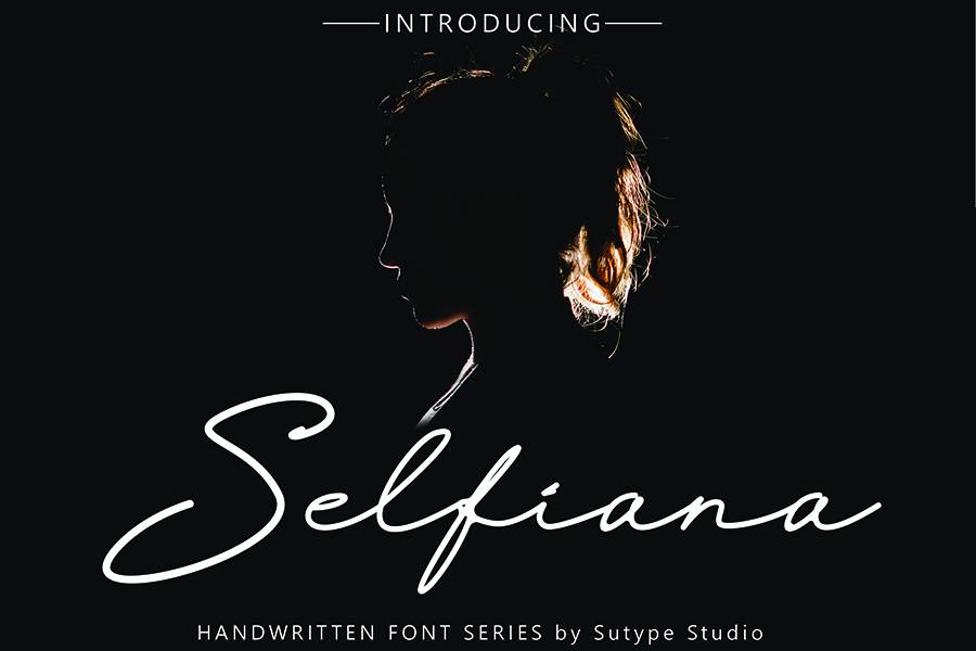 Selfiana Handwritten Font sample