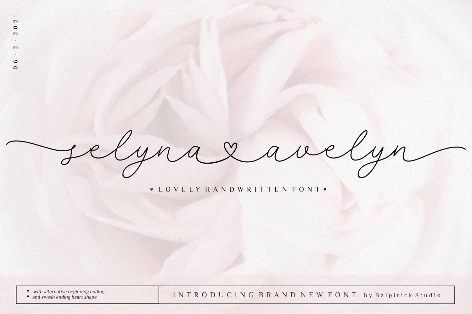 Selyna Avelyn Font sample