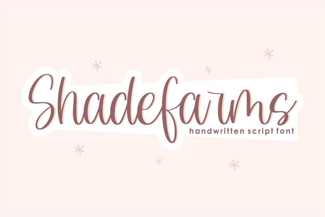 Shadefarms Font sample
