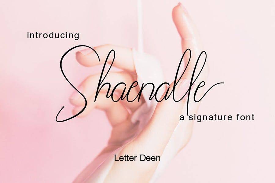 Shaenalle Script Font Demo sample