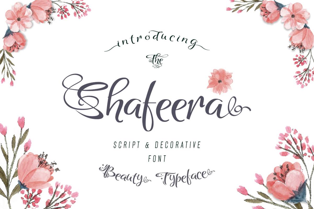 Shafeera Font sample