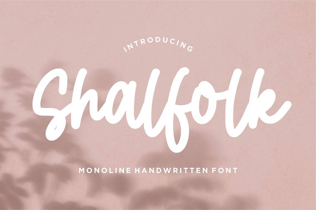 Shalfolk Font sample