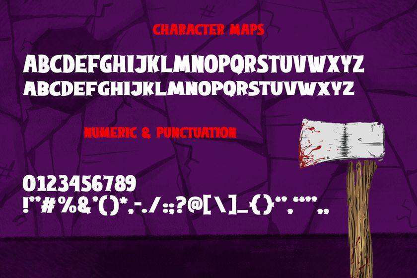 Sharp Axe Font sample