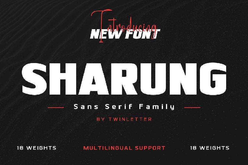 Sharung Font sample