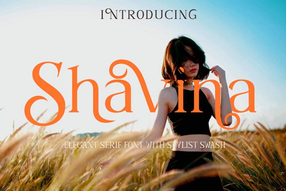 Shavina Font sample
