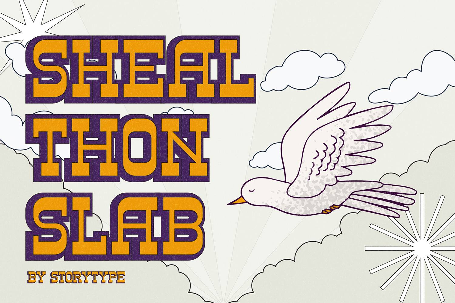 Sheal Thon Slab Font sample