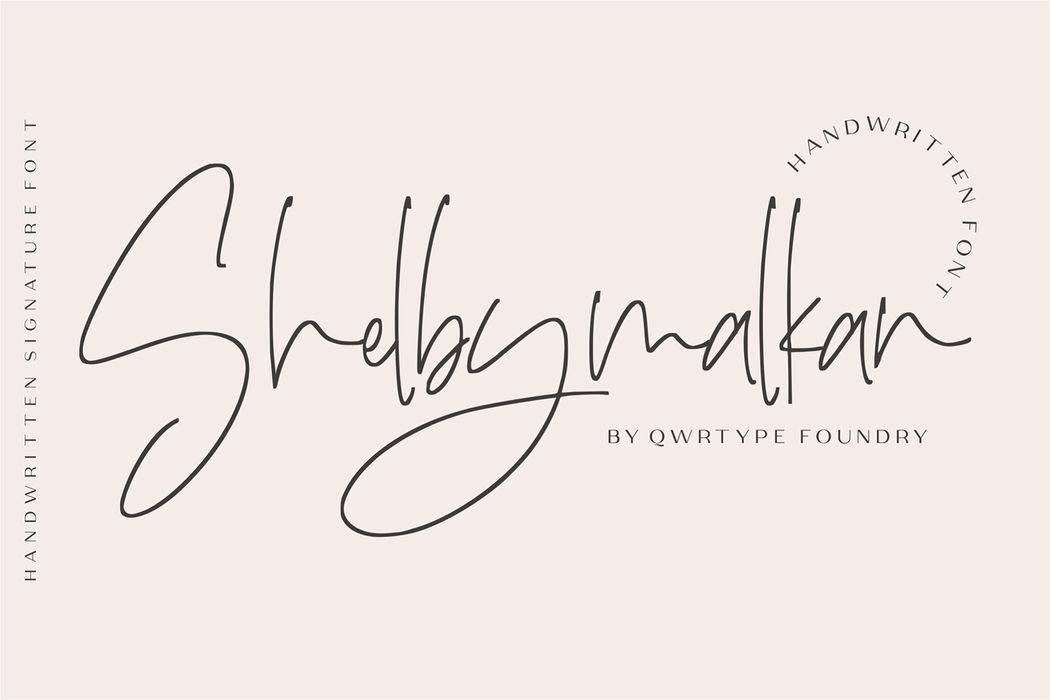 Shelbymalkan Font sample