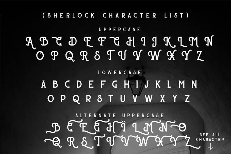 Sherlock Press Retro Font sample