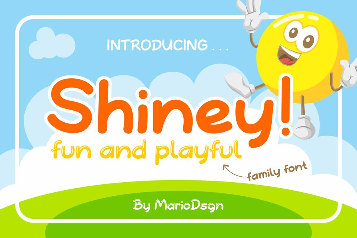 Shiney Display Font sample