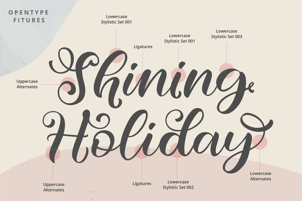 Shining Holiday Font sample
