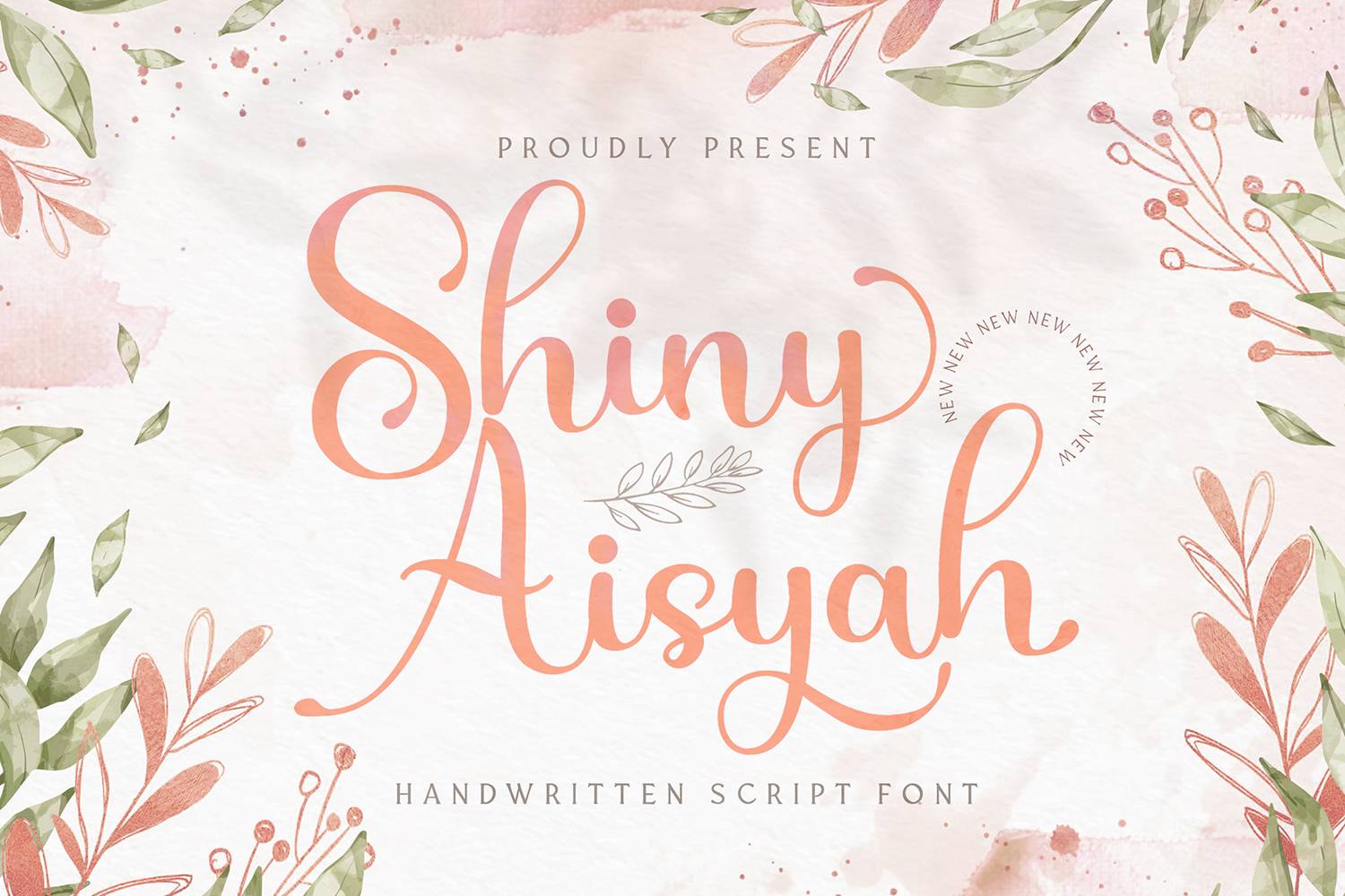 Shiny Aisyah Font sample