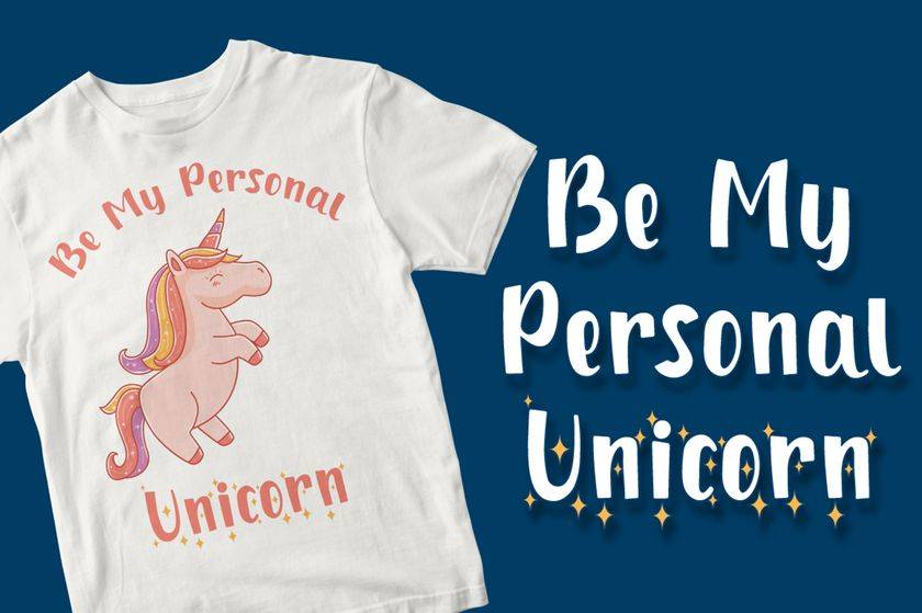 Shiny Unicorn Font sample