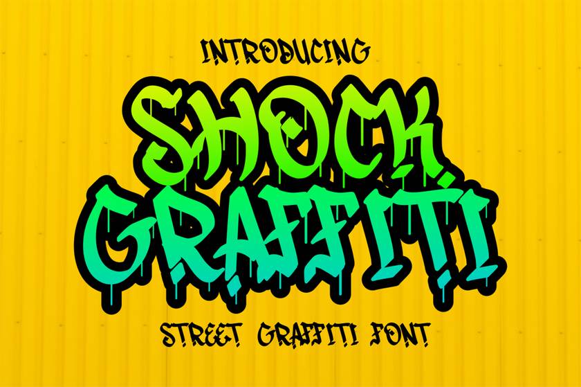 Shock Graffiti Font sample