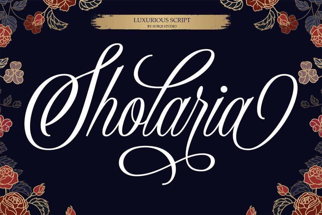 Sholaria Font sample
