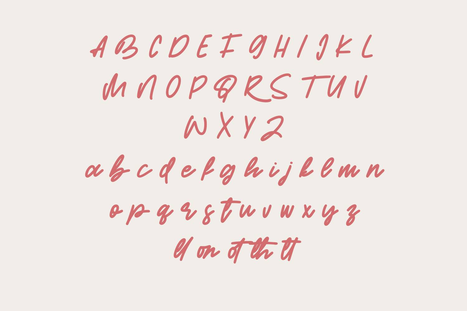 Short Message Font sample