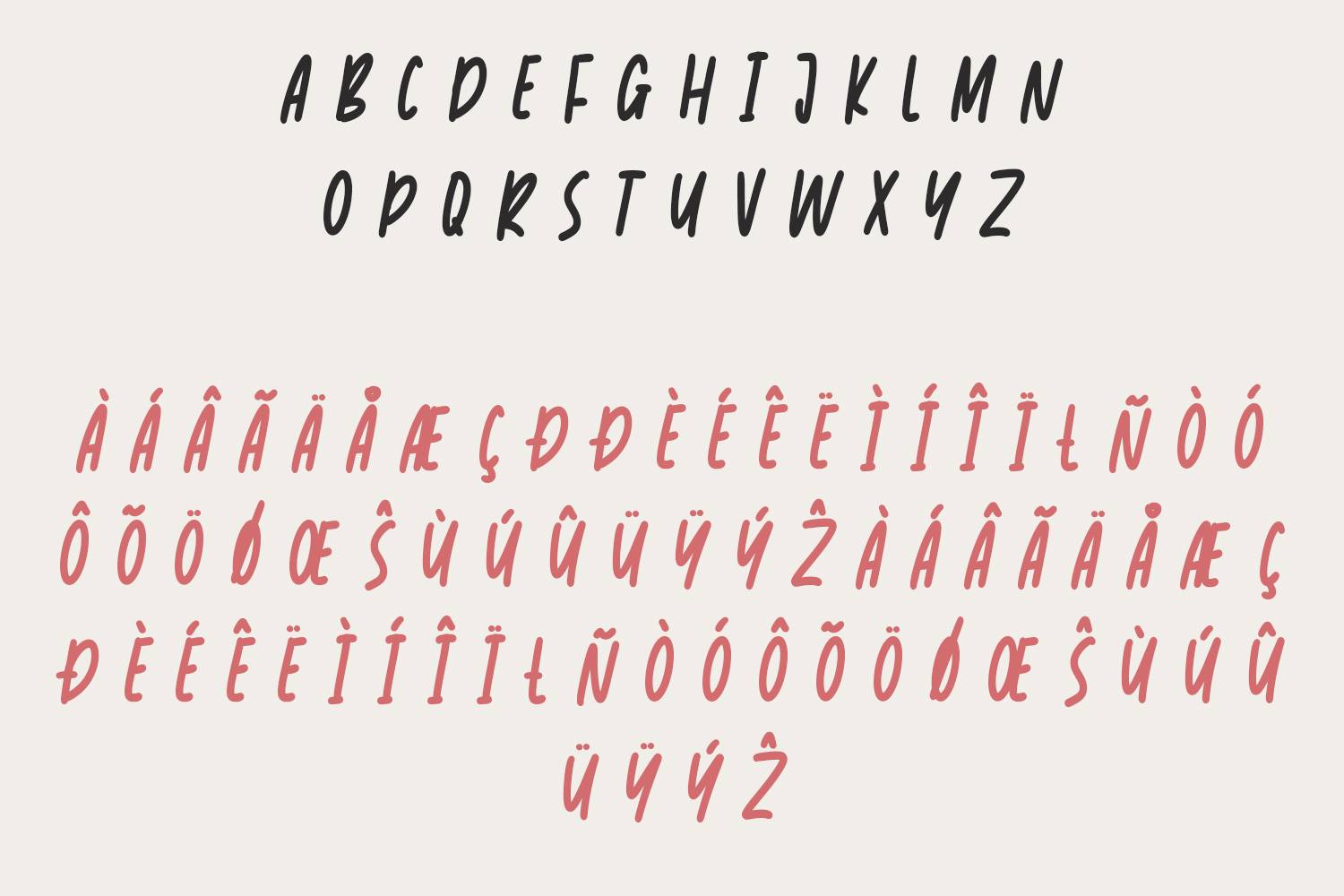 Short Message Font sample