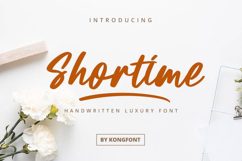 Shortime Font sample