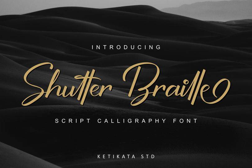 Shutter Braille Font sample
