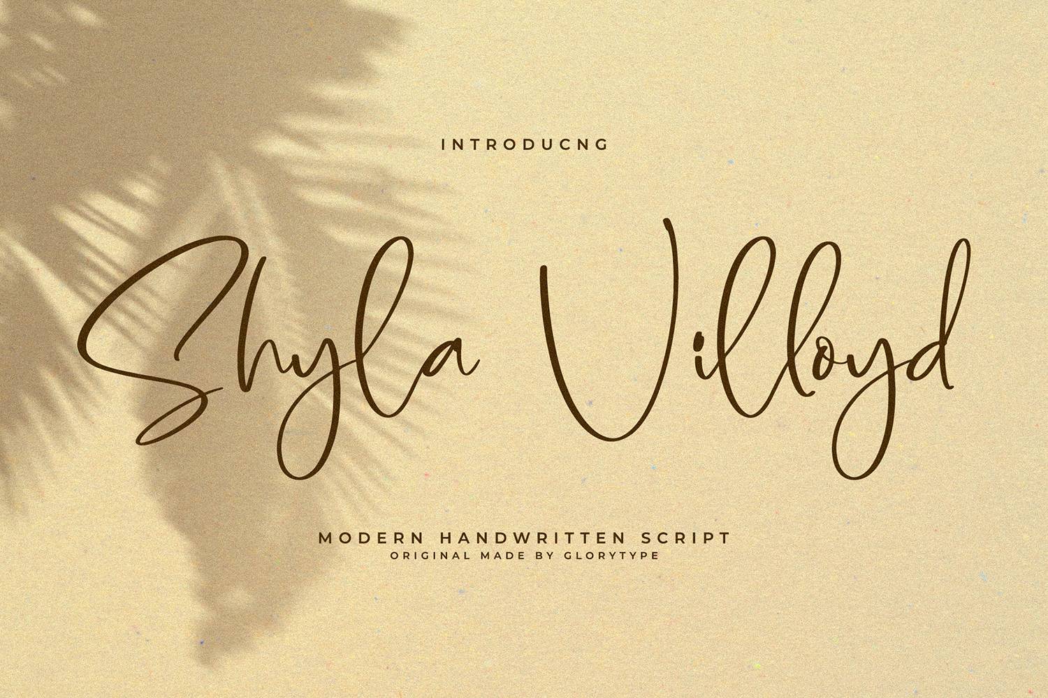 Shyla Villoyd Font sample