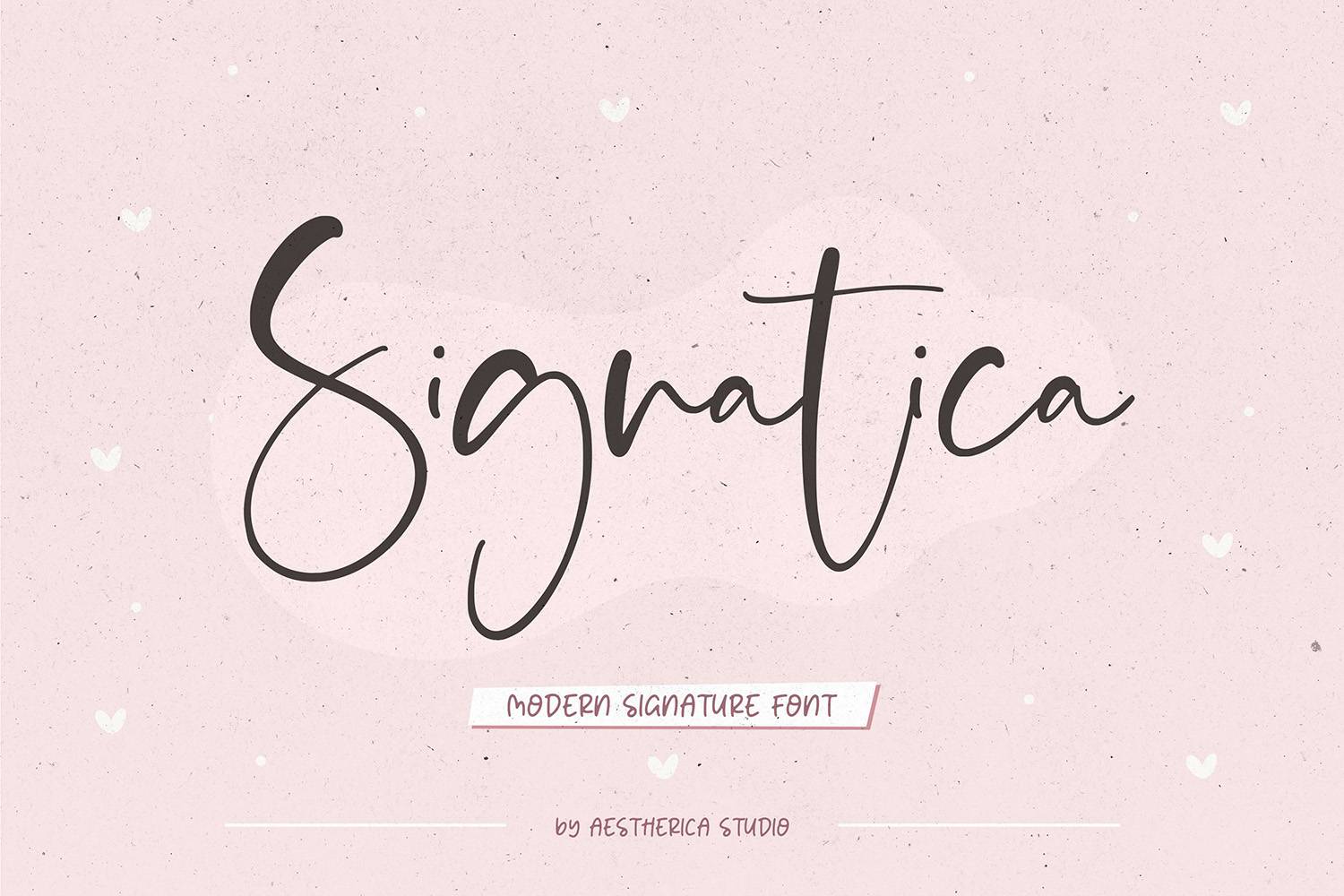 Signatica Font sample