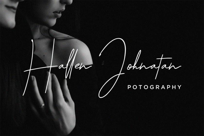 Signature Austine Font sample