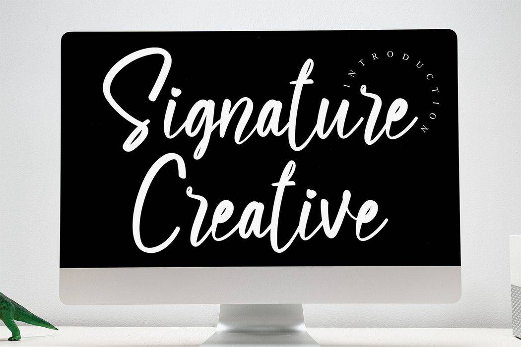 Signature Creative Font sample