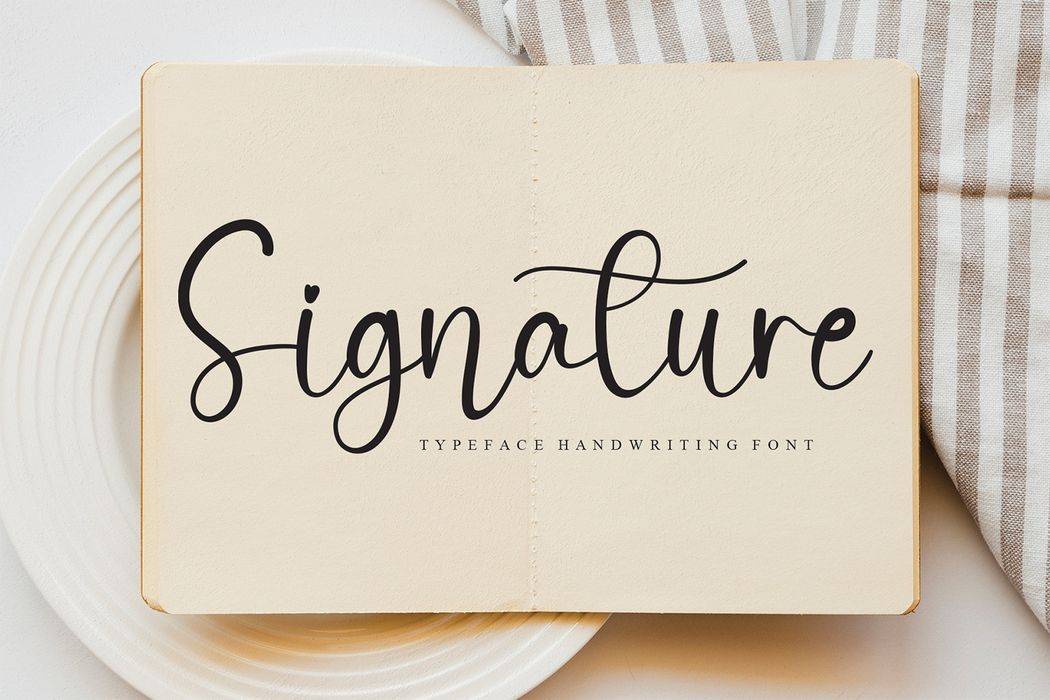 Signature Creative Font sample