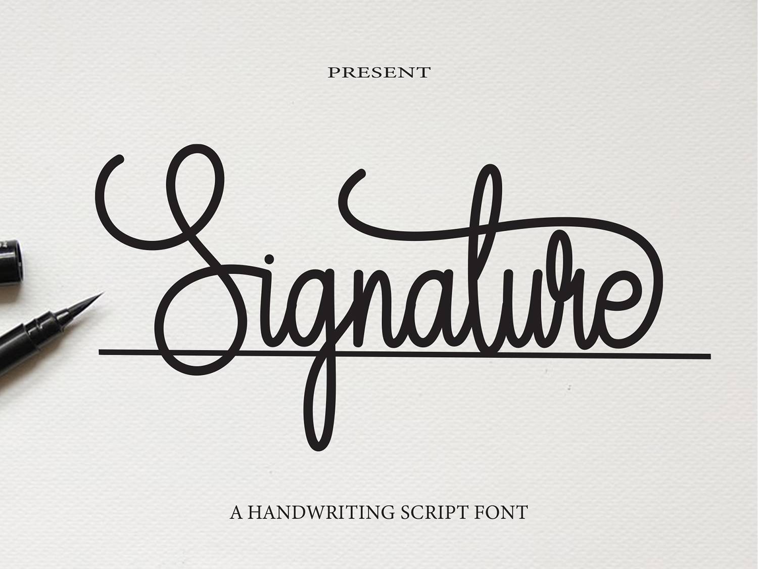 Signature Font sample