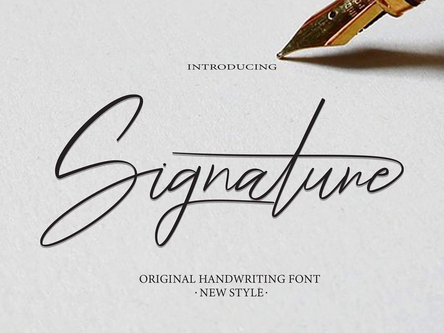 Signature Font sample