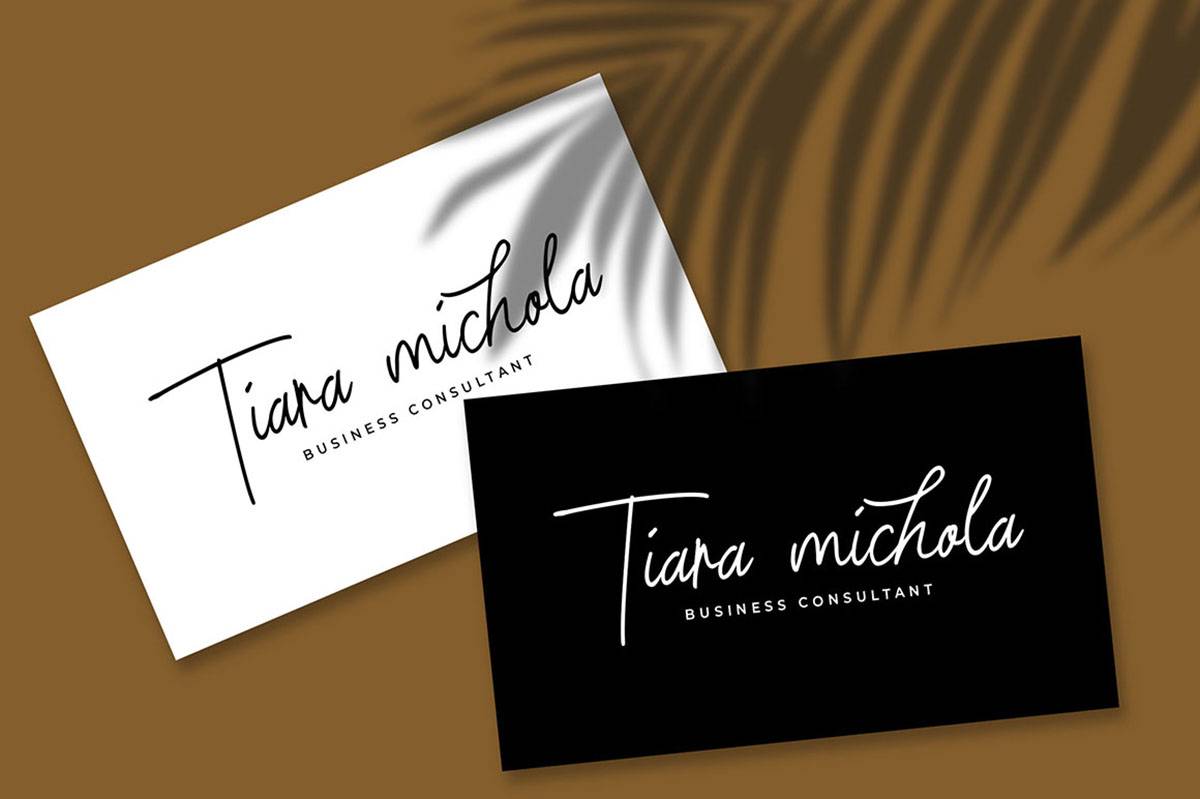 Signature Present Font sample