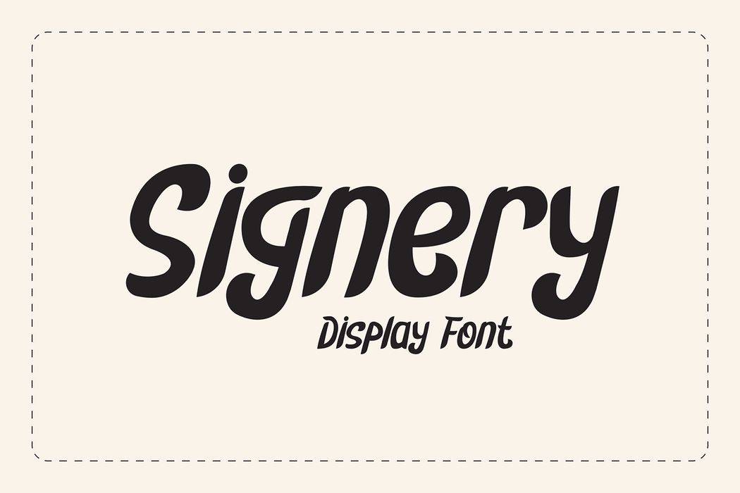 Signery Font sample