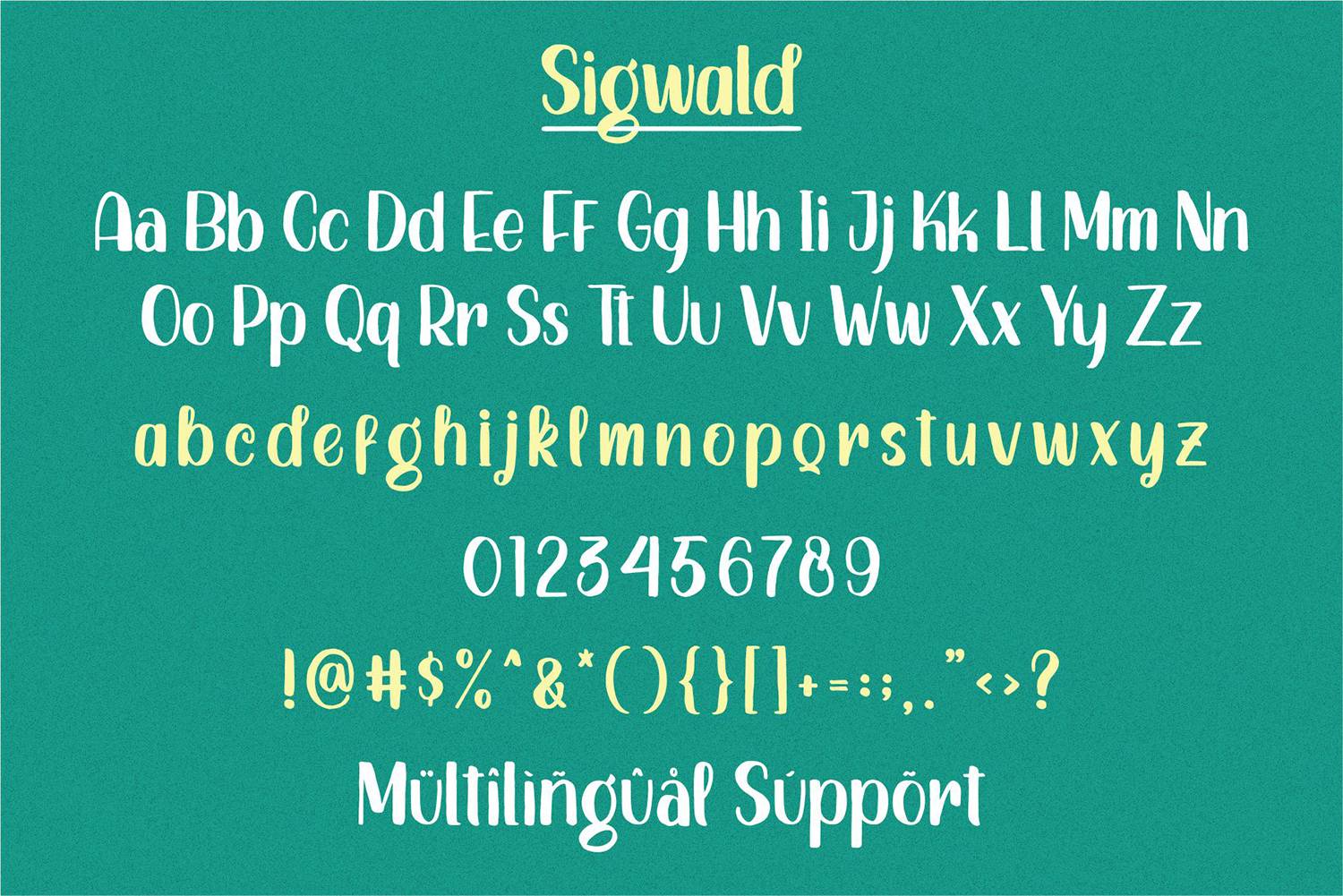 Sigwald Font sample
