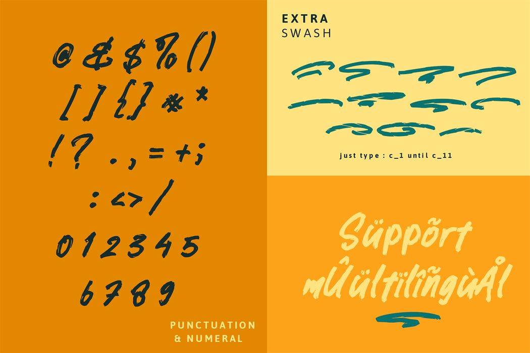 Silent The Woods Font sample