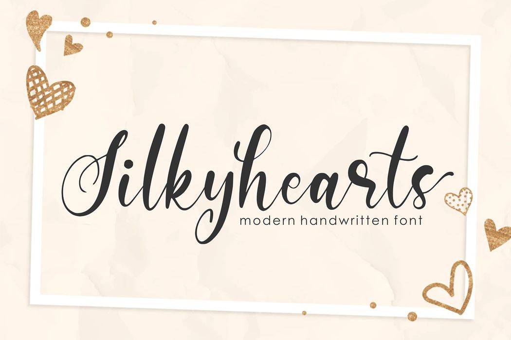 Silkyhearts Font sample