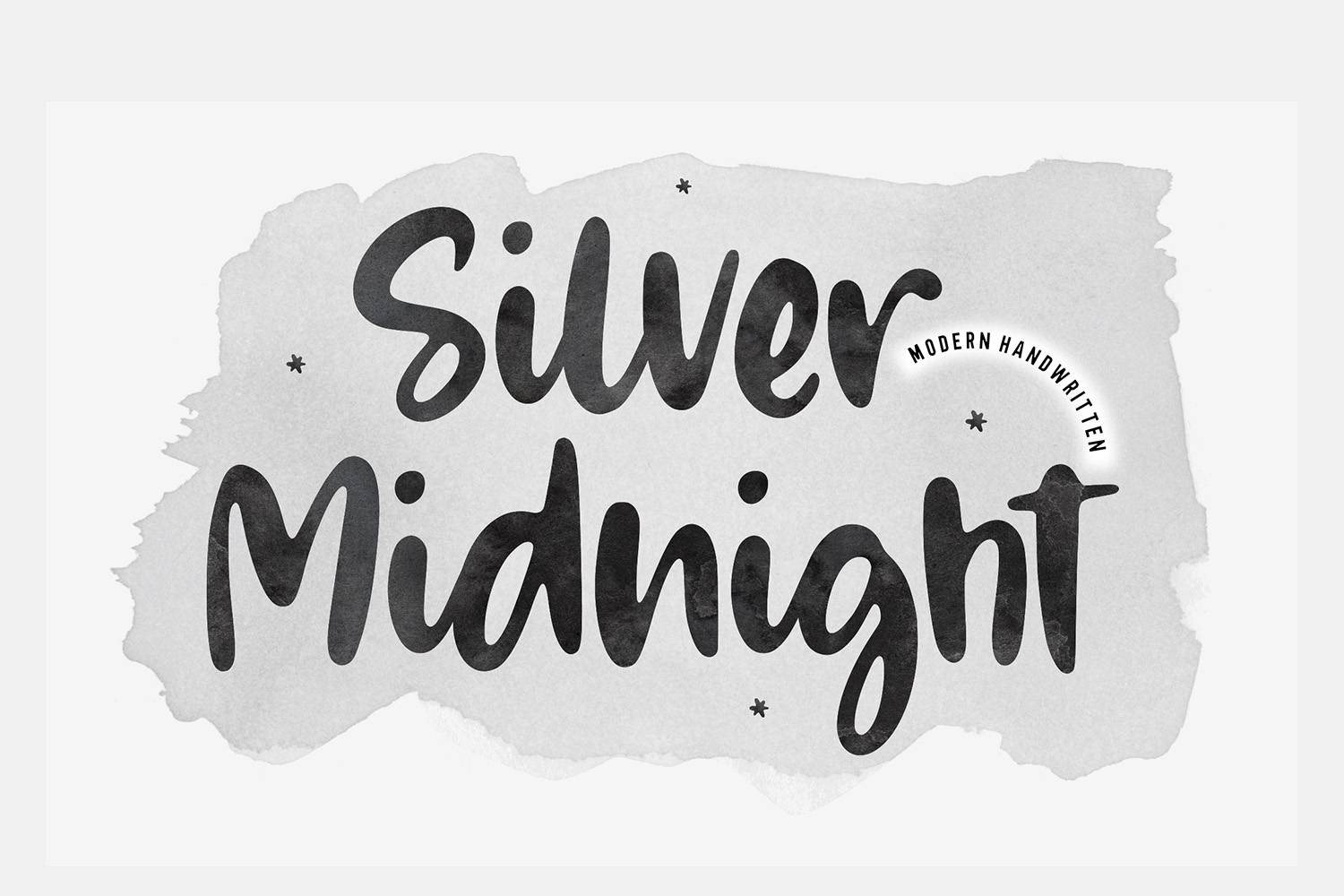 Silver Midnight Font sample