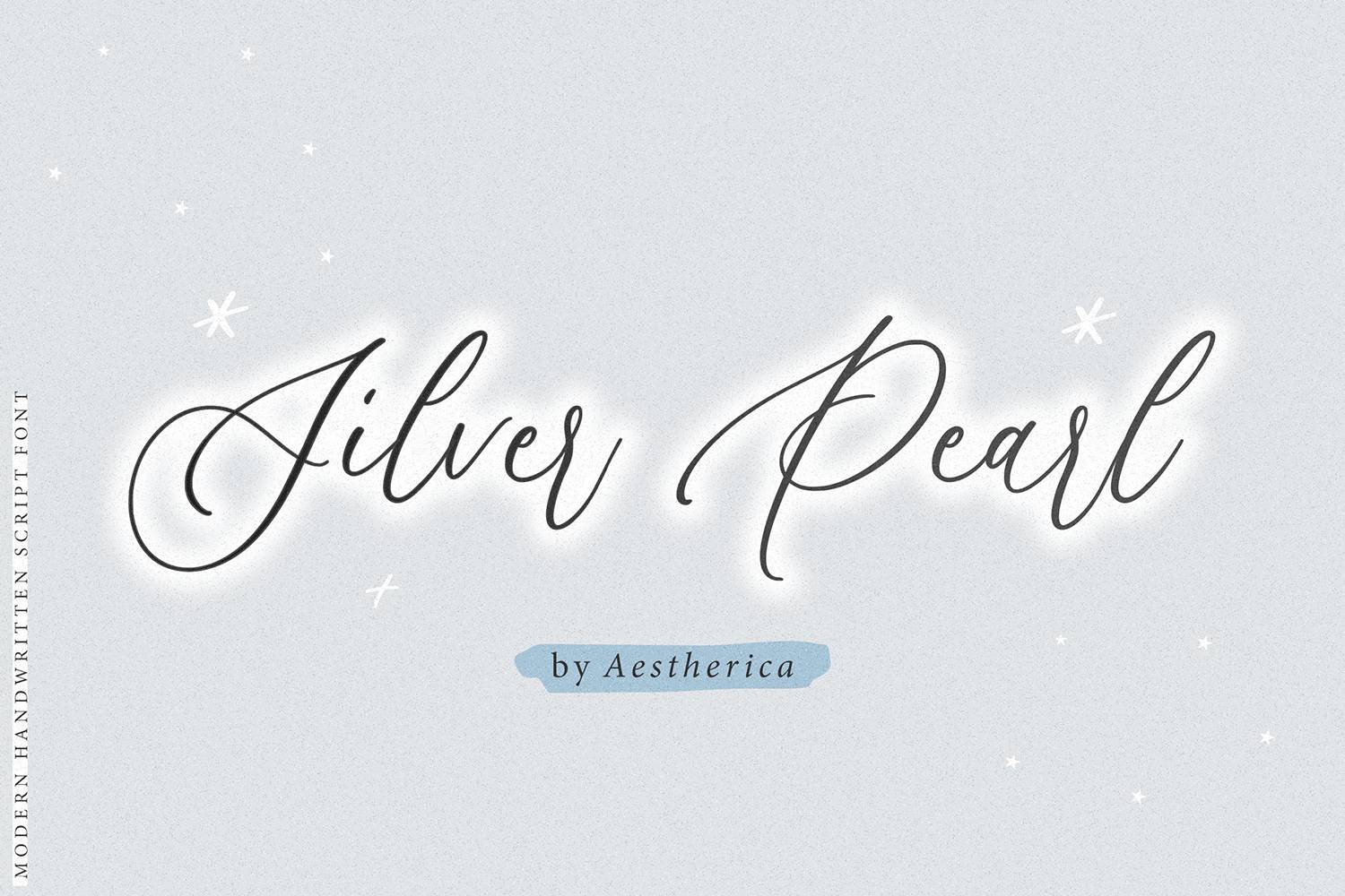 Silver Pearl Font sample