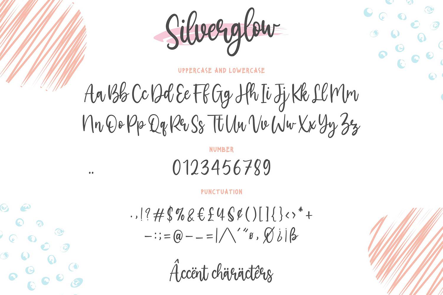 Silverglow Font sample