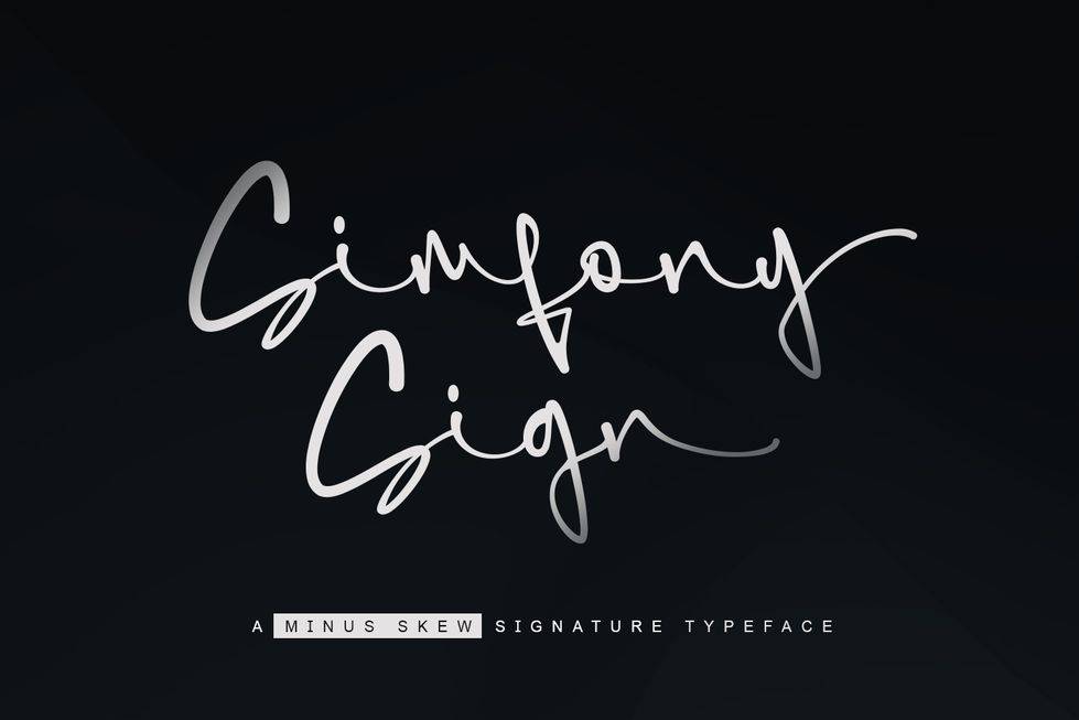 SimfonySign Font sample