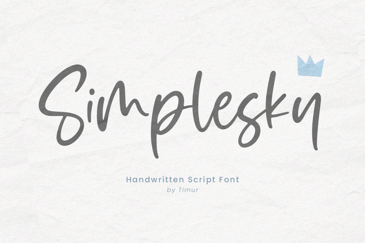 Simplesky Font sample