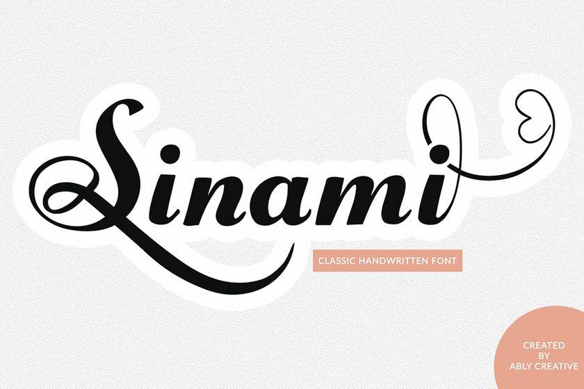 Sinami Font sample