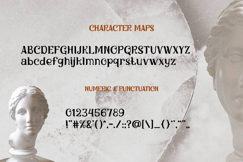 Sinclair Font sample