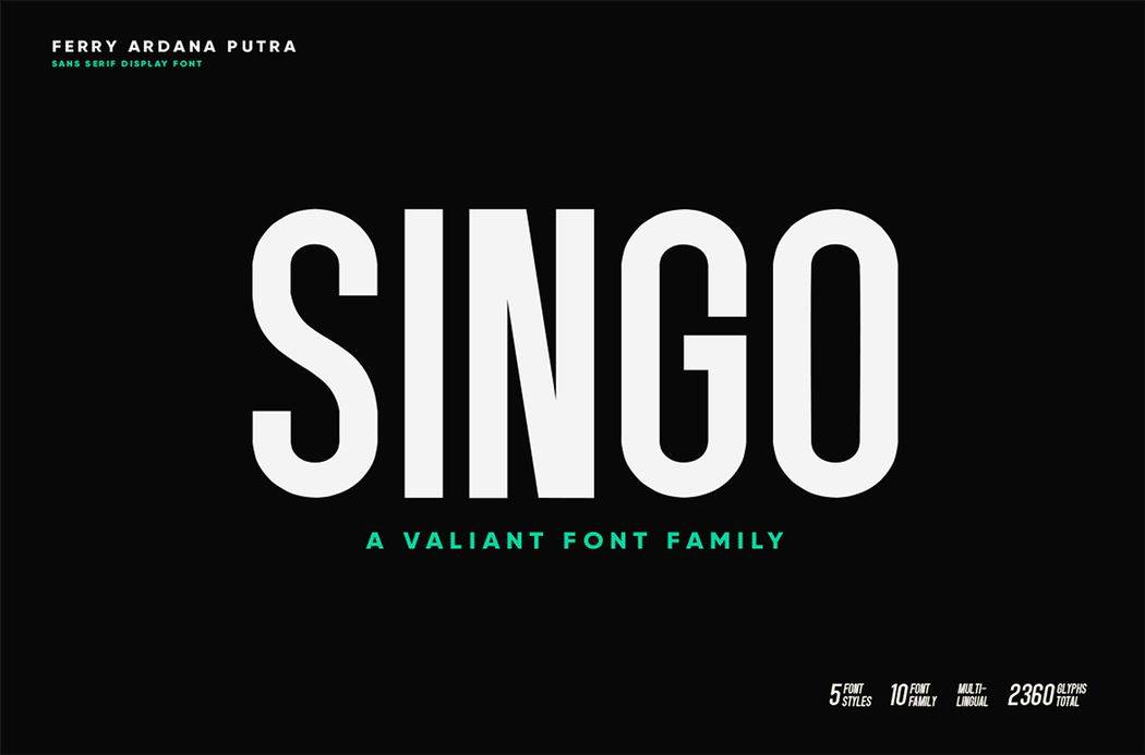Singo Font sample
