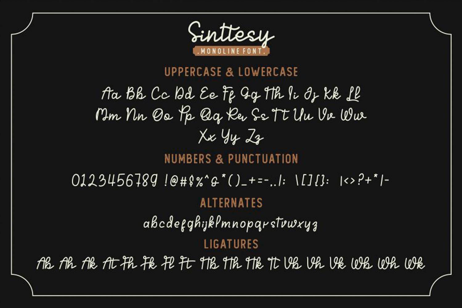 Sintessy Font sample