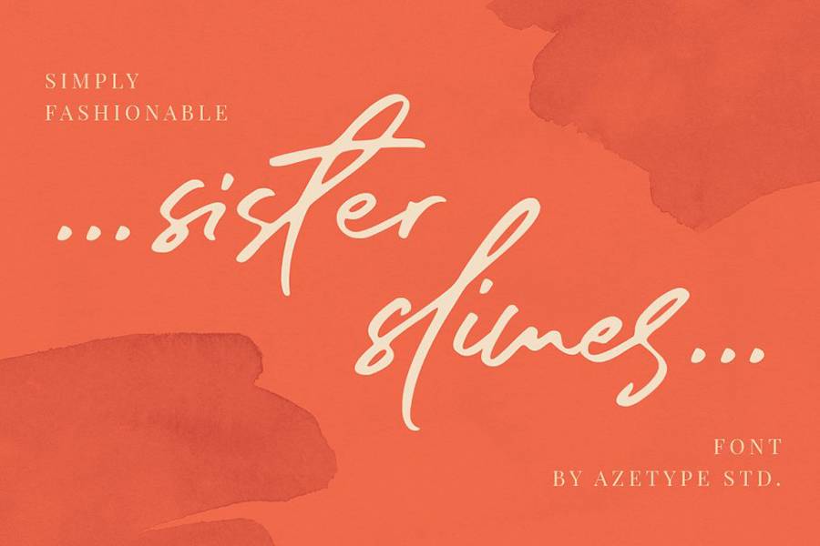 Sister Slimes Script Font sample