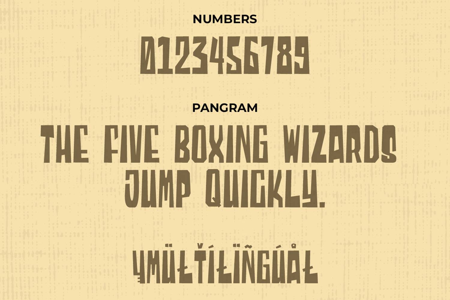 Sizela Typeface sample