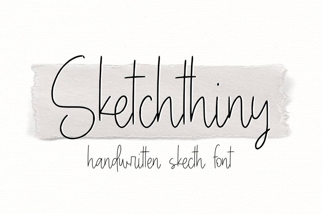 Sketchthiny Font sample