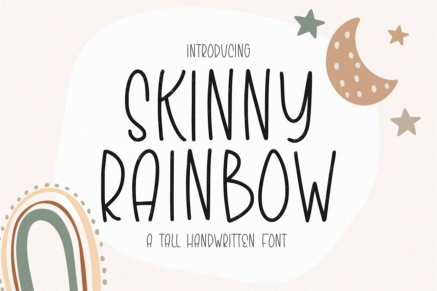 Skinny Rainbow Font sample